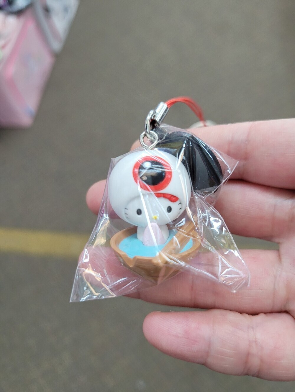 2009 Hello Kitty X GeGeGe No Kitaro Phone Charm Keychain
